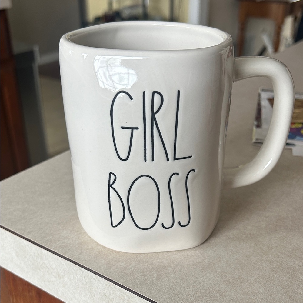 Rae Dunn White 'Girl Boss' Coffee Mug